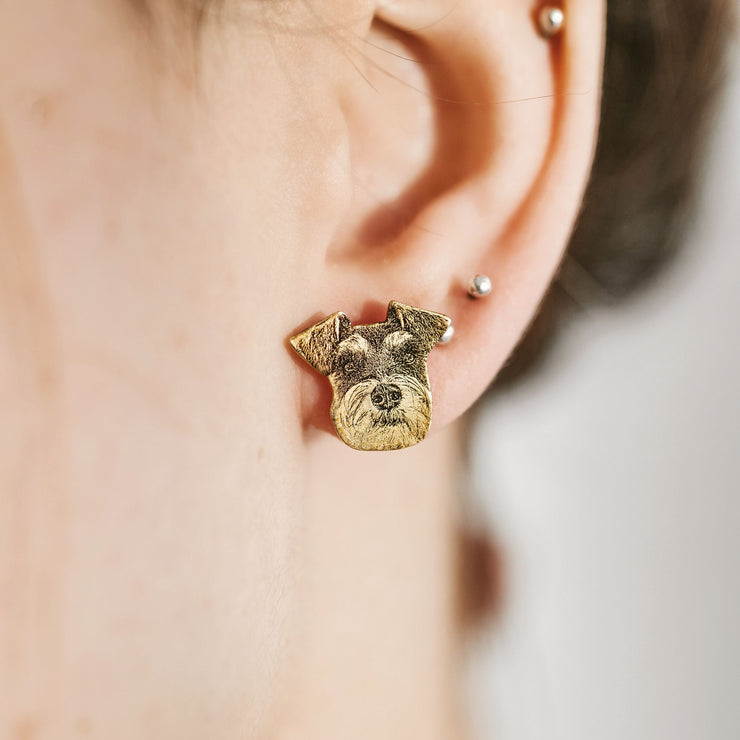 Pet face silhouette earrings - Bijoun