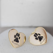 Pet Paw Heart Earrings - Bijoun
